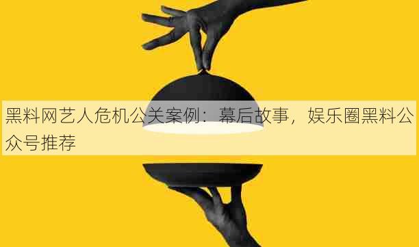 黑料网艺人危机公关案例:幕后故事,娱乐圈黑料公众号推荐