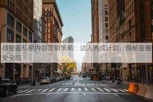微密圈私密内容营销策略:达人养成计划,微秘密圈安全吗